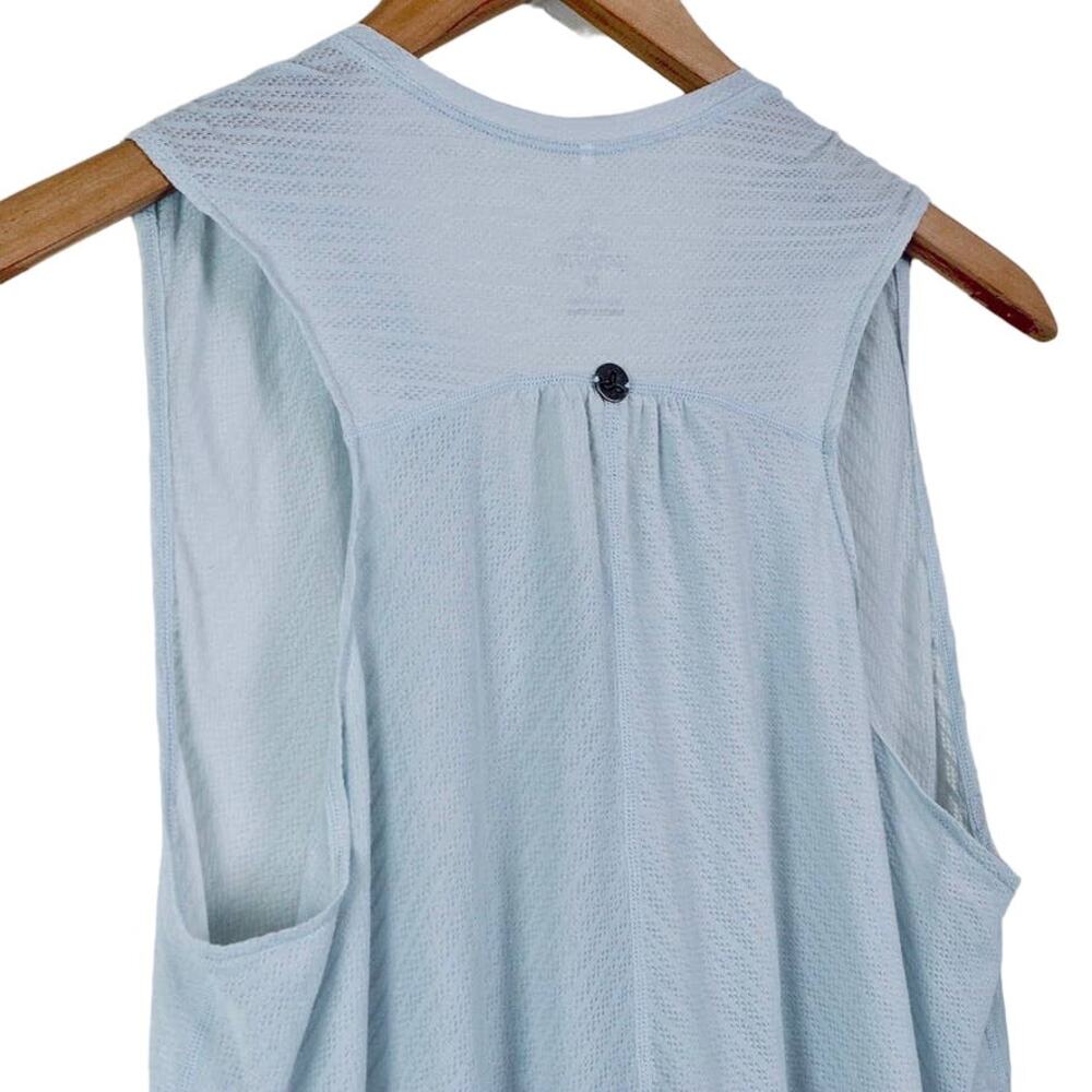 Prana Size XS Semi Sheer Tank Top Lightweight V Neck Tunic Light Blue - Picture 6 of 8